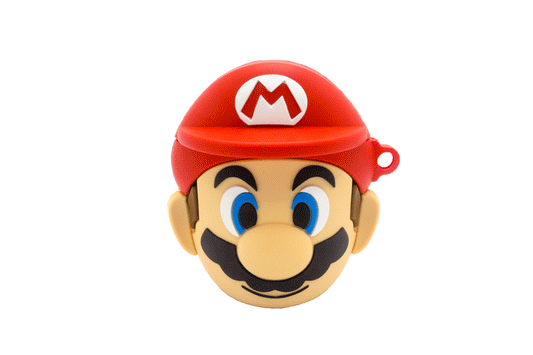 Character AirPods Case (Mario, black key clip included)