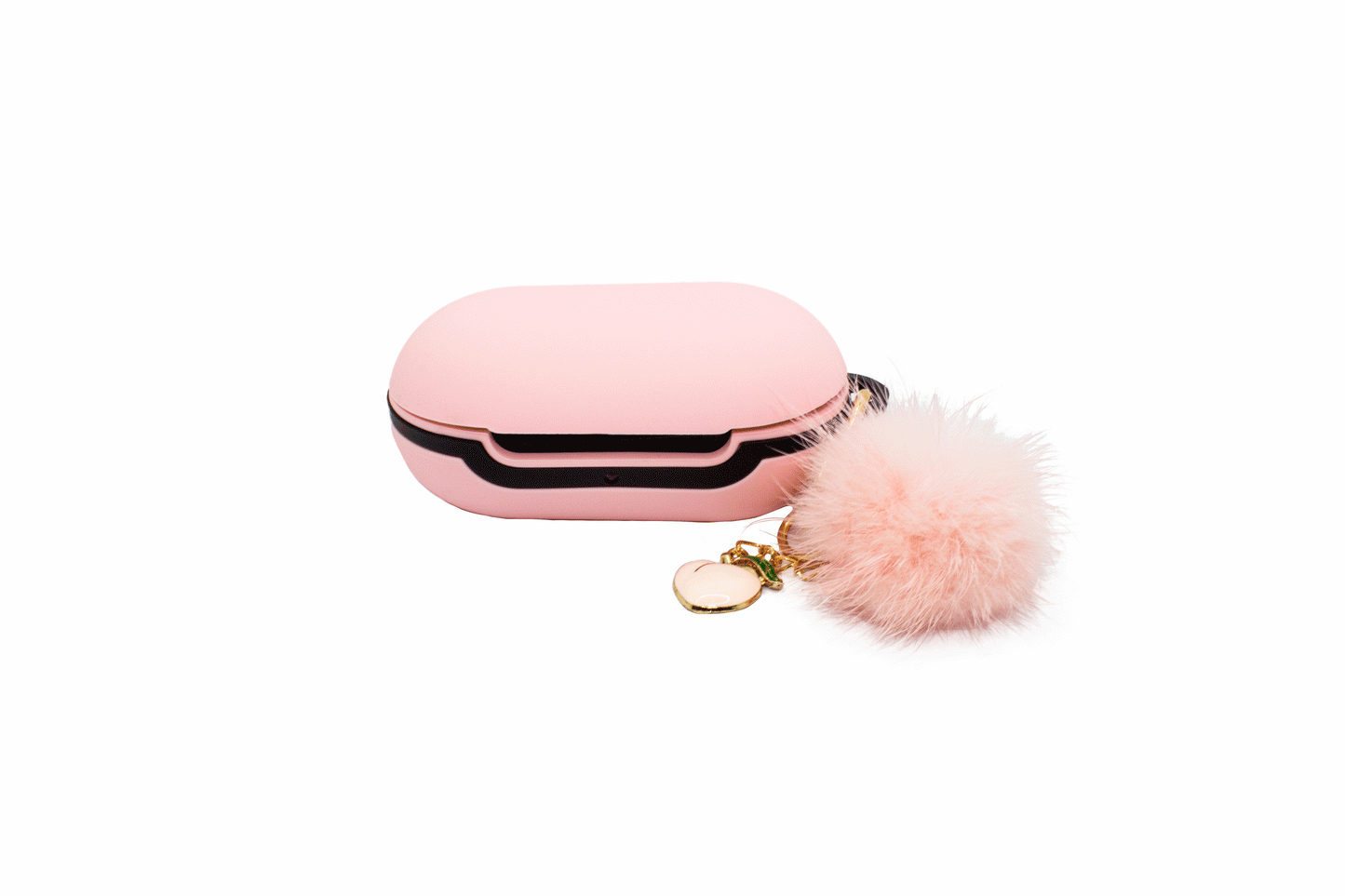 Pretty Pink Galaxy Buds Case (Pink Fur Ball clip included)